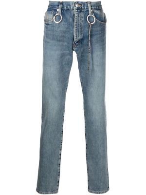 Mastermind World mid-rise slim fit jeans - Blue