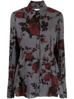 Erdem Bella floral-print shirt - Grey