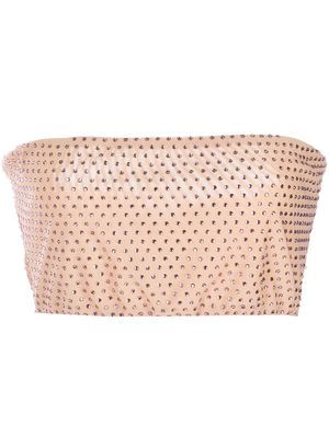 Cynthia Rowley rhinestone mesh top - Pink