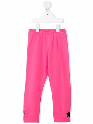 Chiara Ferragni Kids star print stretch leggings - Pink