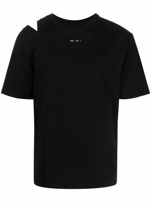 HELIOT EMIL ripped-detail T-shirt - Black