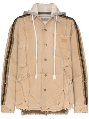 Greg Lauren Royal hooded jacket - Brown