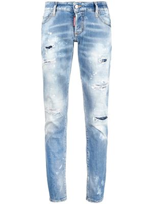 Dsquared2 distressed-effect skinny jeans - Blue