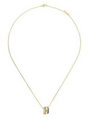 Georg Jensen 18kt yellow and 18kt white gold Fusion diamond open pendant necklace - Gold color