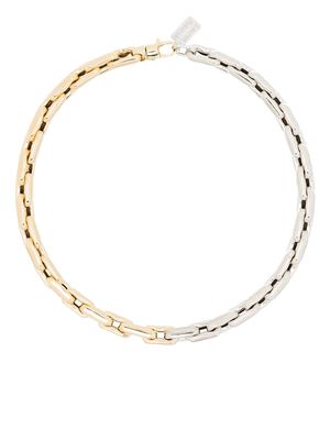 Lauren Rubinski 14kt gold two-tone chain-link necklace