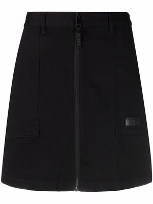 DKNY zip-up A-line skirt - Black