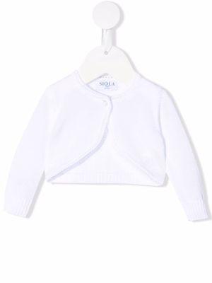 Siola long-sleeve knit cardigan - White