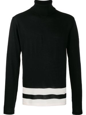 Paura stripe detail jumper - Black