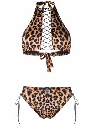 Noire Swimwear animal print bikini - Brown