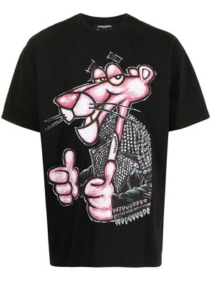 DOMREBEL Pink Panther print T-shirt - Black