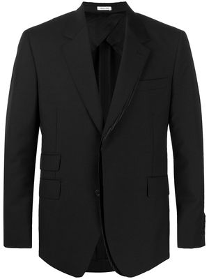 Alexander McQueen pinstripe panelled suit jacket - Black