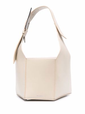 The Attico panelled leather tote bag - Neutrals