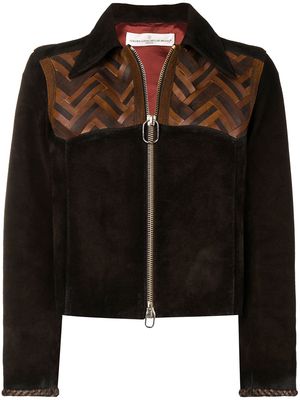 Golden Goose fitted leather jacket - Brown