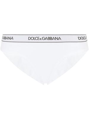 Dolce & Gabbana logo tape low-rise briefs - White
