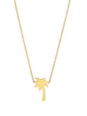 Jennifer Meyer 18kt yellow gold mini palm tree necklace