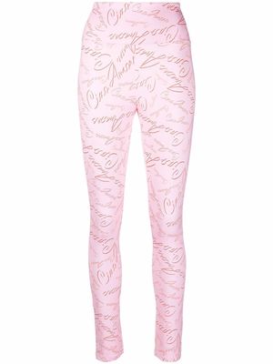 Giada Benincasa high-waisted slogan-print leggings - Pink