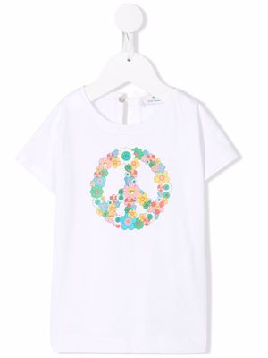 Chiara Ferragni Kids Peace And Love T-shirt - White