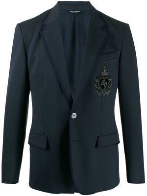 Dolce & Gabbana DG patch blazer - Blue