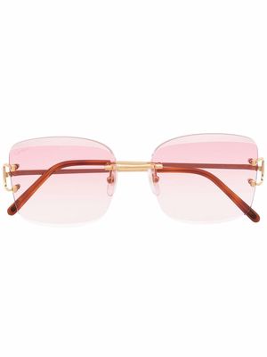 Cartier Eyewear square-frame gradient sunglasses - Gold