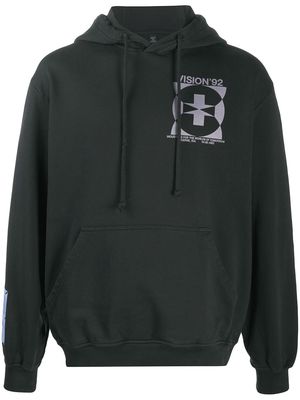 MCQ logo print cotton hoodie - Black