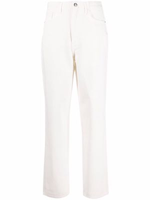 12 STOREEZ high-rise cotton twill jeans - White