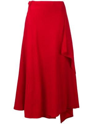Yohji Yamamoto wrap around skirt - Red