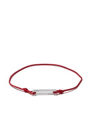 Le Gramme 17/10g cord bracelet - SILVER/RED