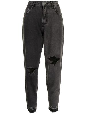 PortsPURE high-waisted tapered jeans - Black