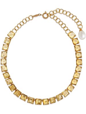 Dolce & Gabbana 18kt yellow gold quartz embellished necklace