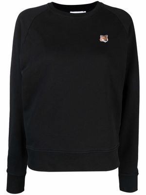 Maison Kitsuné embroidered-logo sweatshirt - Black