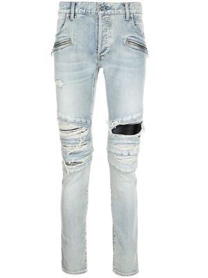 Balmain distressed-effect skinny jeans - Blue