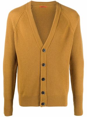Barena ribbed-knit virgin wool cardigan - Yellow