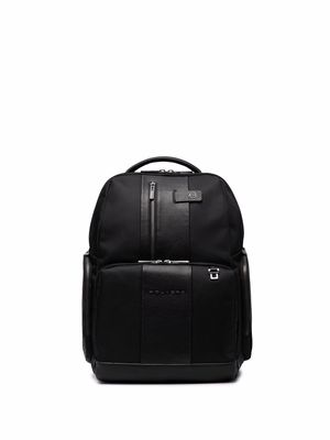 PIQUADRO Fast Check panelled backpack - Black