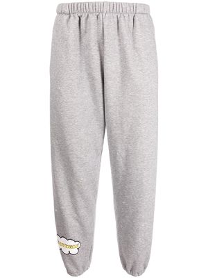 DUOltd slogan-print jersey track pants - Grey