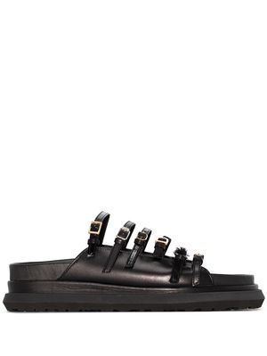 sacai multi-strap flatform sandals - Black