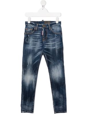 Dsquared2 Kids stonewashed straight-leg jeans - Blue