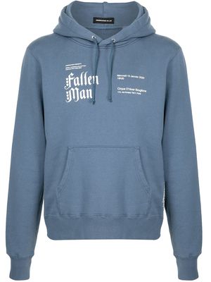 UNDERCOVER slogan print hoodie - Blue