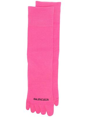 Balenciaga five-toe logo socks - Pink
