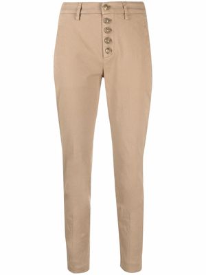 DONDUP cropped skinny-fit trousers - Neutrals