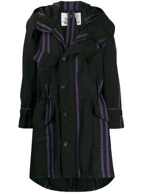 Vivienne Westwood striped parka coat - Black
