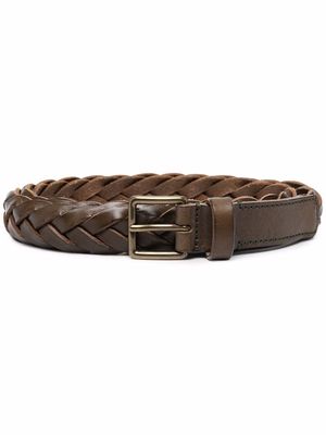 Officine Creative interwoven leather belt - Brown