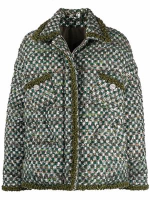 Khrisjoy tweed puffer jacket - Green
