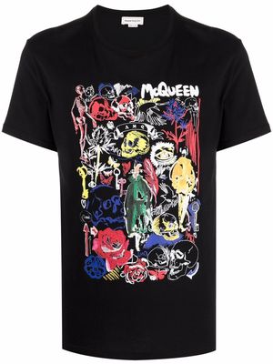 Alexander McQueen graphic-print T-shirt - Black