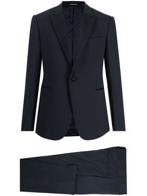 Emporio Armani single-breasted two-peice suit - Blue