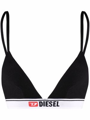 Diesel logo triangle bra - Black