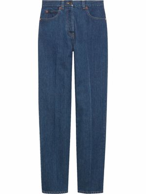 Gucci Horsebit-detail straight-leg denim jeans - Blue