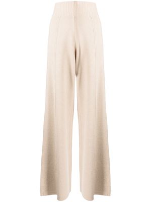 Pringle of Scotland wide-leg knitted trousers - Brown