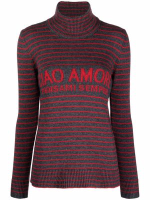 Giada Benincasa Ciao Amore knit long-sleeved top - Grey