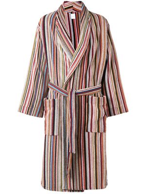 PAUL SMITH striped belted bathrobe - Multicolour