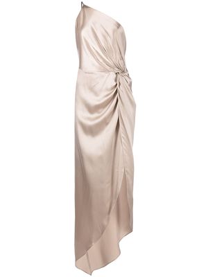 Michelle Mason silk twist knot gown - Neutrals